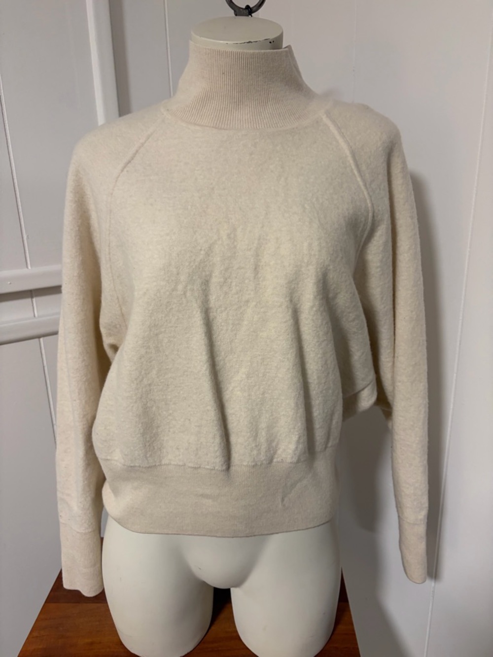 COS Women’s Cream Mock Neck Sweater